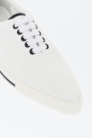 Fabric Sneakers With Pointed Toe Design
