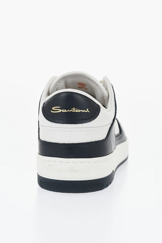 Ledersneaker AIR mit kontrastierenden Details
