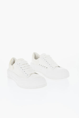 Low Canvas Sneakers with Rubber Toe