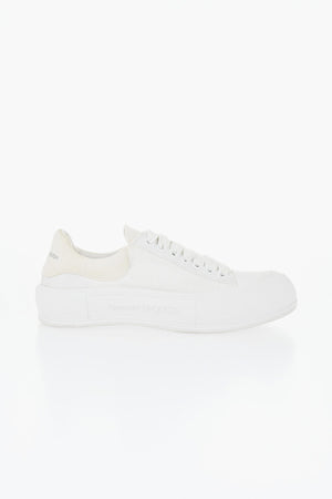 Low Canvas Sneakers with Rubber Toe