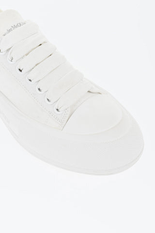 Low Canvas Sneakers with Rubber Toe