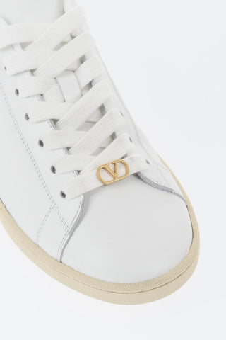 Leather Sneakers with Rubber Sole