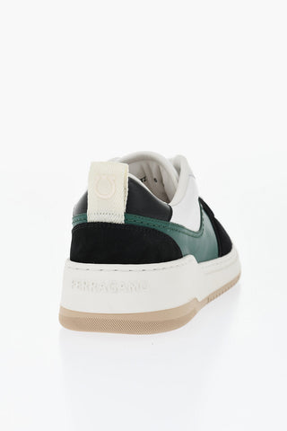 Low-top Two-tone Leather Sneakers DENNIS