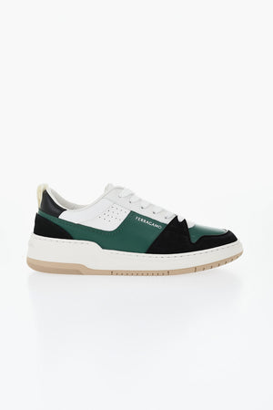 Low-top Two-tone Leather Sneakers DENNIS