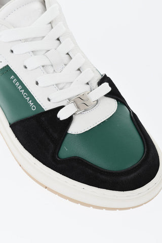 Low-top Two-tone Leather Sneakers DENNIS