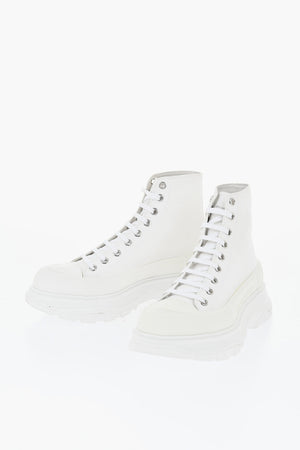 High Canvas Sneakers with Chulky Sole