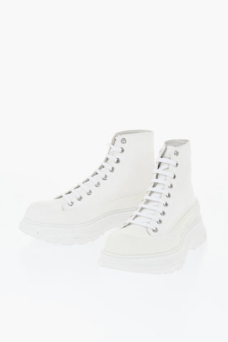High Canvas Sneakers with Chulky Sole