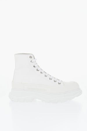High Canvas Sneakers with Chulky Sole
