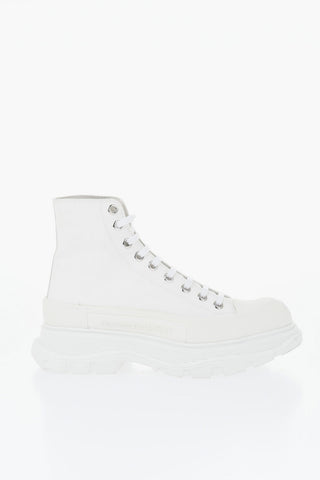 High Canvas Sneakers with Chulky Sole
