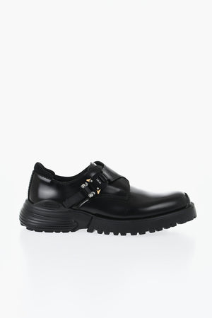 Derby Monk Strap Shoes With Safety Buckle