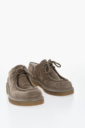 Suede Lace-Up Ankle Boots HADDOCK