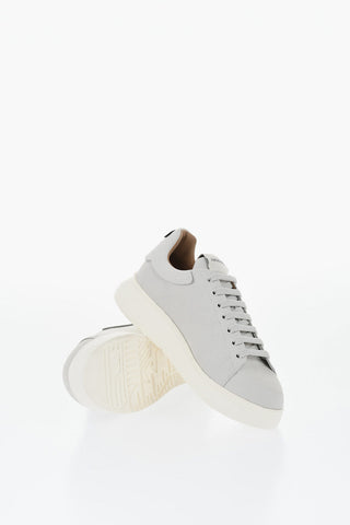 EMPORIO Sneakers Allacciate in Nappa con Suola in Gomma