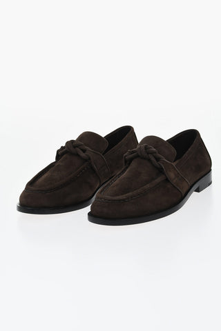 Suede Loafers KNOT with Leather Sole