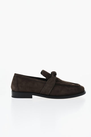 Suede Loafers KNOT with Leather Sole