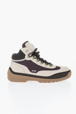Technical Fabric and Leather Ankle Boots HIKING