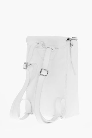 Leather Backpack With Front Monogram