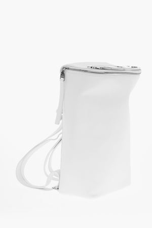 Leather Backpack With Front Monogram