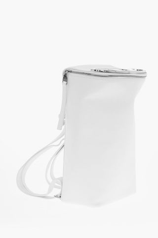 Leather Backpack With Front Monogram