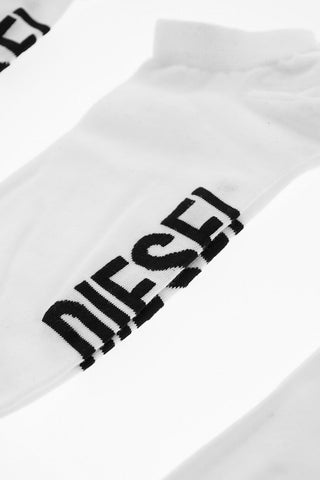 Set of 3 Pairs of Solid-Color Socks with Contrast Logo