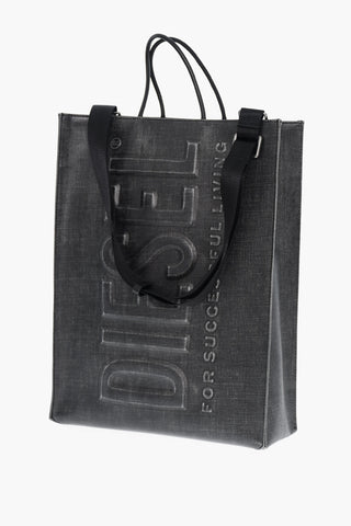 Solid-Color Tote Bag with Embossed Logo