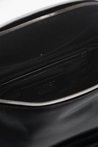 Leather Shoulder Bag With Oval-D Metal Monogram