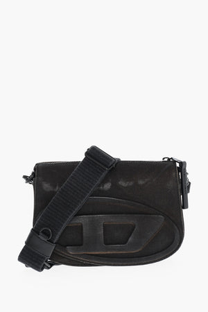 Denim Camera-Bag mit geprägtem Monogramm