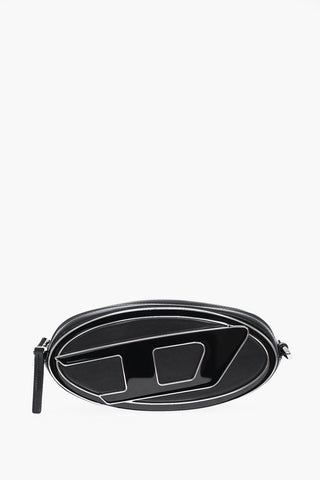 Leather Shoulder Bag With Oval-D Metal Monogram