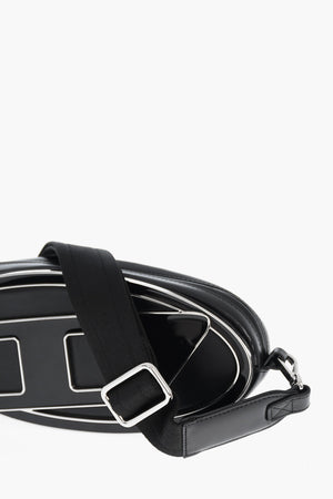 Leather Shoulder Bag With Oval-D Metal Monogram