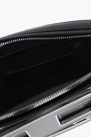 Leather Shoulder Bag With Oval-D Metal Monogram