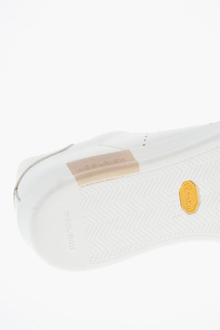 Low-Top Leather Sneakers with Contrasting Logo Detail