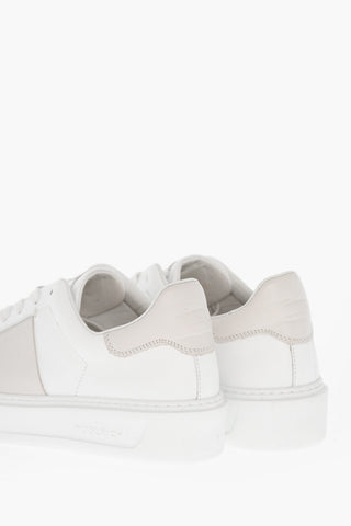 Leather Low-Top Sneakers With Contrasting Detail