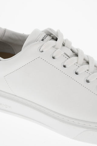 Leather Low-Top Sneakers With Contrasting Detail And Embossed Logo