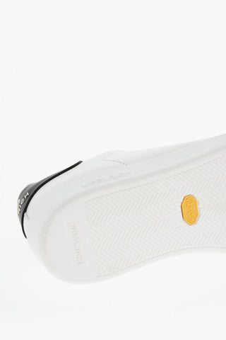 Leather Low-Top Sneakers With Contrasting Detail And Embossed Logo