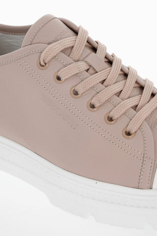 Niedrige Sneaker MILITARY Aus Geprägtem Leder Mit Klobiger Sohle