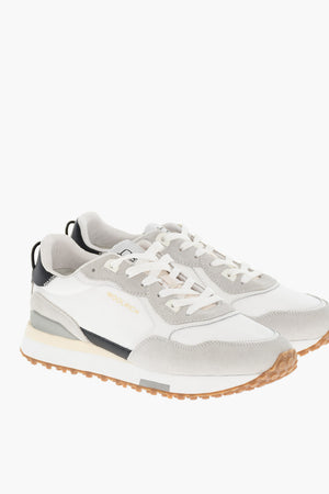 패브릭 및 스웨이드 로우탑 스니커즈