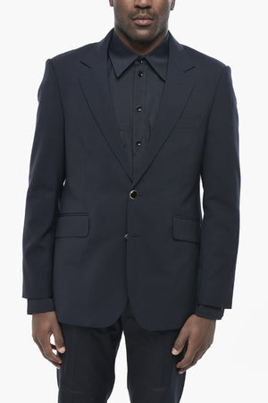 Giacca in Misto Lana Vergine Due Spacchi Revers Classico