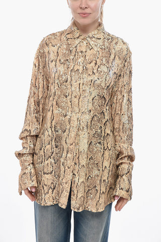 Paillettenbluse CELINA mit Schlangenmotiv