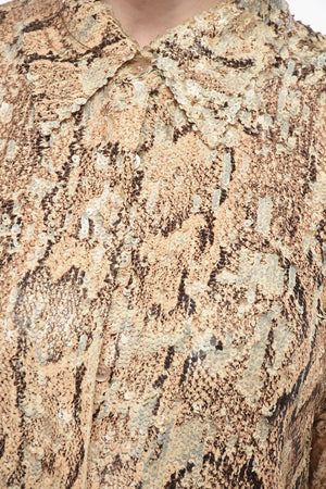 Sequin Shirt CELINA with Snake Motif