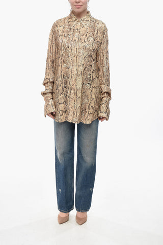 Paillettenbluse CELINA mit Schlangenmotiv