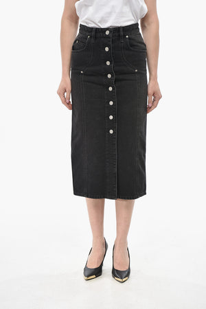 ETOILE Gonna Midi in Denim VANDY con Abbottonatura Frontale
