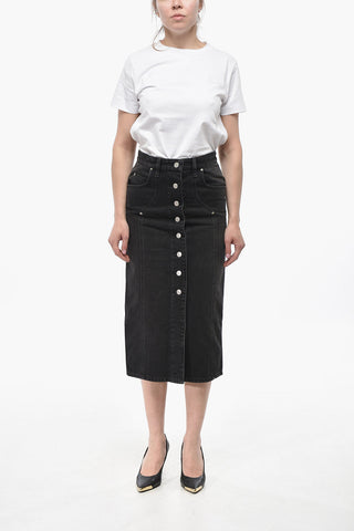 ETOILE Gonna Midi in Denim VANDY con Abbottonatura Frontale