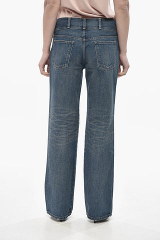 Jeans a Gamba Dritta con Dettaglio Catena 22cm