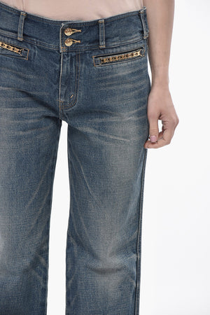 Straight-Leg Jeans With Chain Detail 22cm
