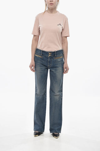 Jeans a Gamba Dritta con Dettaglio Catena 22cm