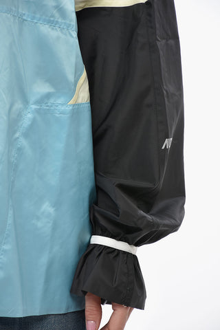 Nylon Windbreaker with Batwing Sleeves
