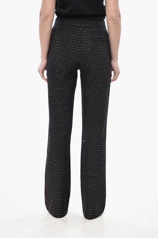Straight-Fit Trousers with All-Over Crystals