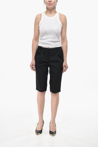Shorts Mit Zwei Abnähern Und Satin-Seitenstreifen