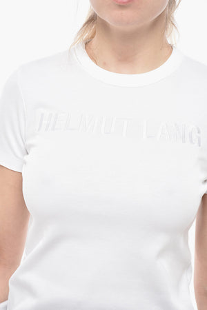Crewneck Cotton T-Shirt With Embroidered Logo