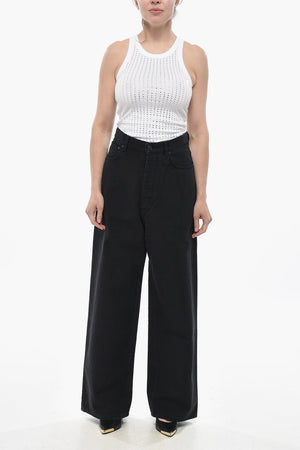Palazzo-Jeans aus Baumwolle mit 29 cm Gürtelschlaufen