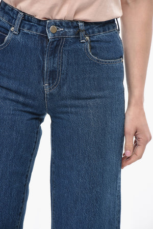 EMPORIO Cropped Fit Dark Wash Jeans with Lurex Detail